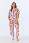 BedHead Main Squeeze Blossom Short Sleeve Organic Cotton Jersey Cropped PJ Set