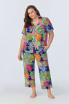 BedHead Zanzibar Paradise Short Sleeve Organic Cotton Jersey Cropped PJ Set