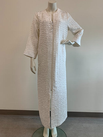 Diamond Tea Gown Crinkle Zip Up Robe