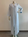 Diamond Tea Gown Crinkle Zip Up Robe