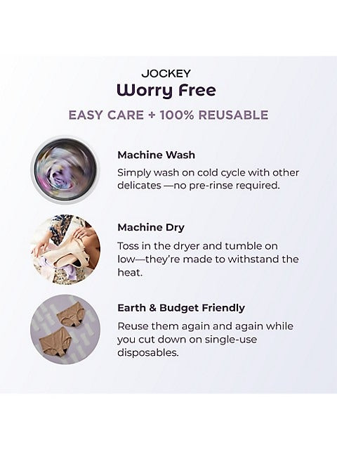 Jockey® Worry Free Absorbency Brief Microfibre