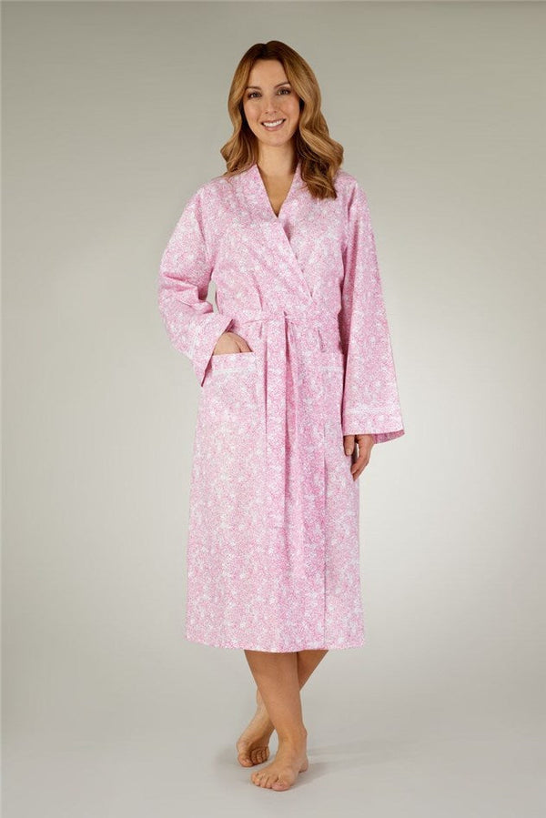 Lawn Cotton Full Floral Print Pastel Kimono Wrap