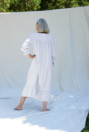 Eileen West Heritage Cotton Flannel Embroidery Long Nightgown
