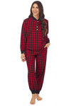 Lanz of Salzburg Cotton Flannel Henley Jogger Pajamas