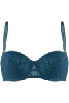 Marlies Dekkers Adventuress 35170 Balcony Bra Blue - Monaliza's Fine Lingerie