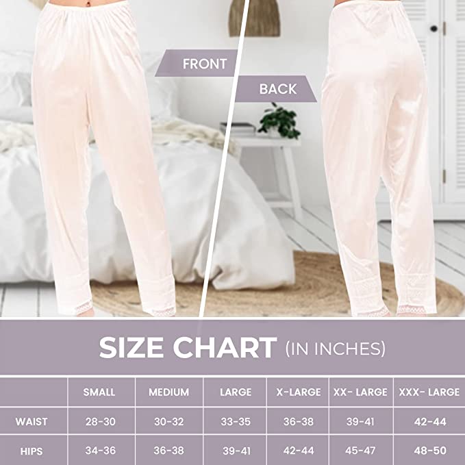 Patricia Lingerie 1602 Silky Satin Pant Lace Trim