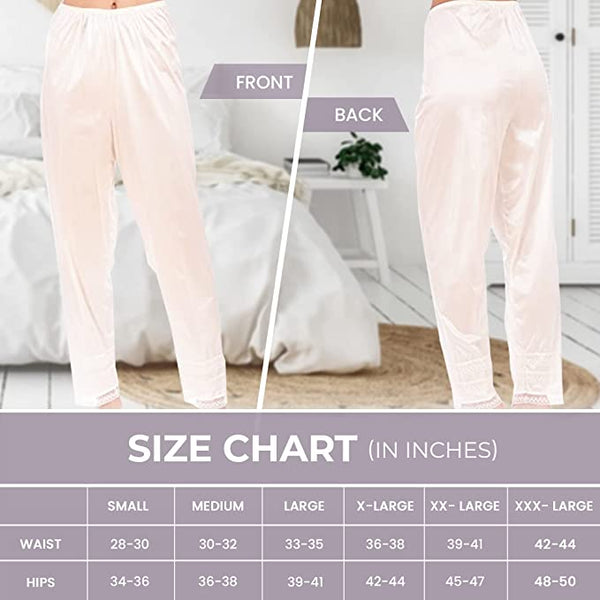 Patricia Lingerie 1602 Silky Satin Pant Lace Trim