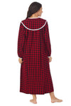 Lanz of Salzburg Open Neck Pocketed Flannel Gown