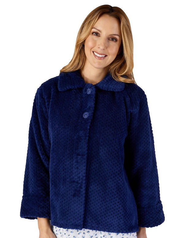 Luxury Waffle Fleece 24" Button Bedjacket