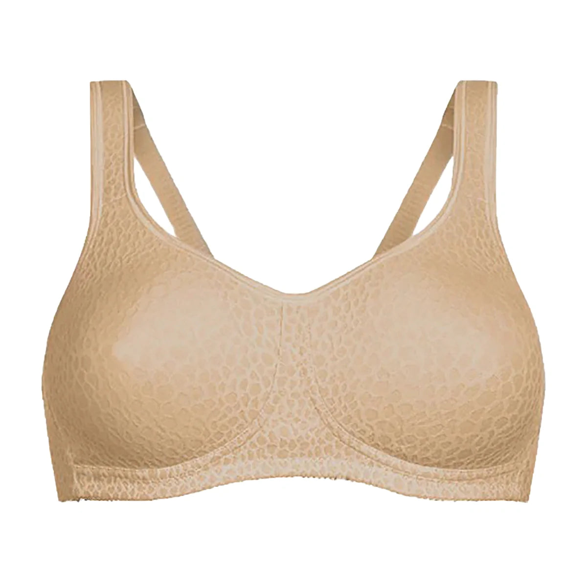 Soft, non-wired bra with padded cups - beige, Bras