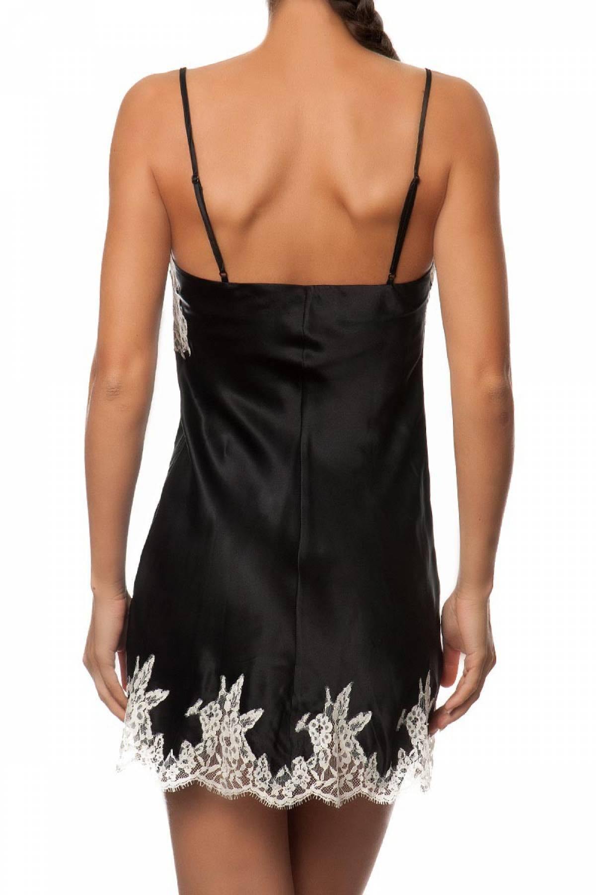 Lise Charmel Splendeur Soie Silk Nightie ALC1080 Black - Monaliza's Fine Lingerie