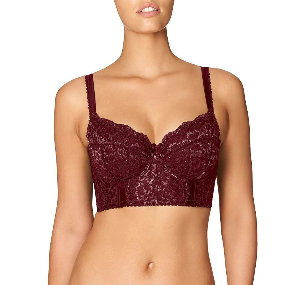 Red Lace V Wire Bralette, Tops