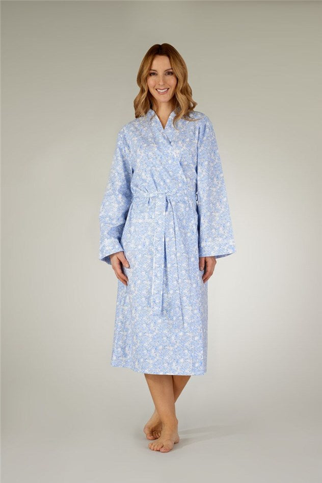 Lawn Cotton Full Floral Print Pastel Kimono Wrap