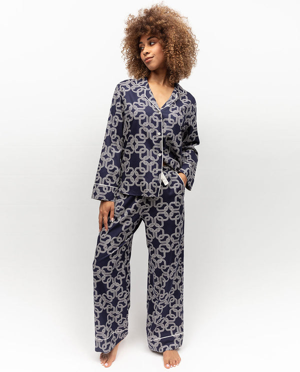 Cyberjammies Avery Chain Print Lawn Cotton Modal Pyjamas