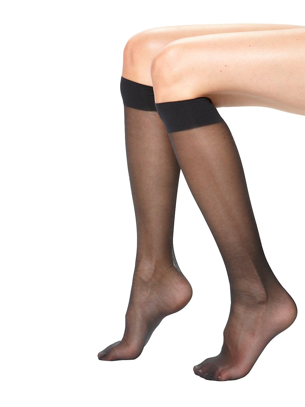 Hue Sheer Comfort Band 2 Pair Pack Knee Highs