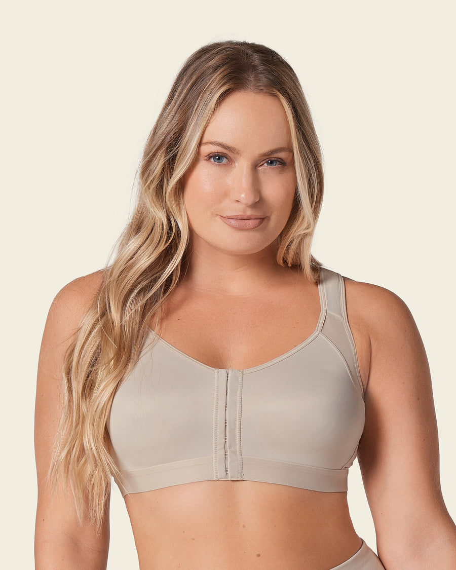 Front Opening Post Surgery Unlined Wireless Posture Corrector Bra