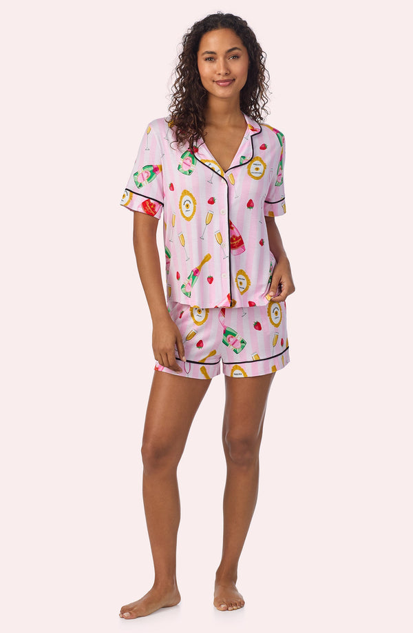 Room Service Knit Pj Set In Champagne Suite