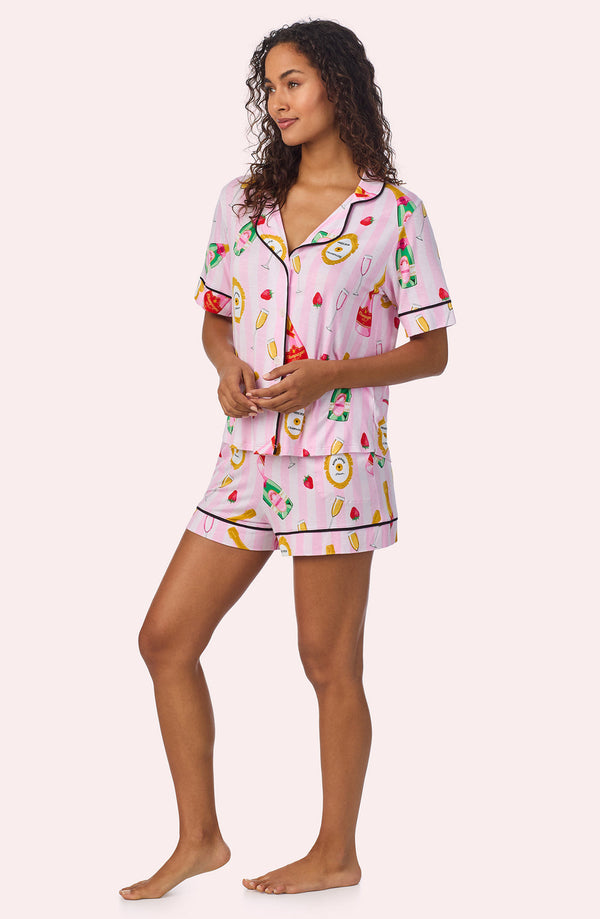 Room Service Knit Pj Set In Champagne Suite
