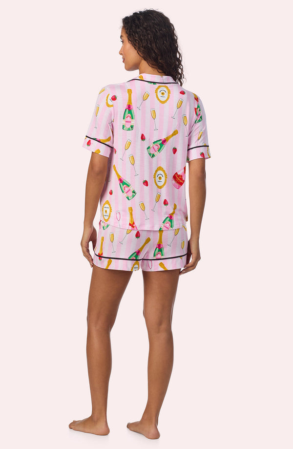 Room Service Knit Pj Set In Champagne Suite
