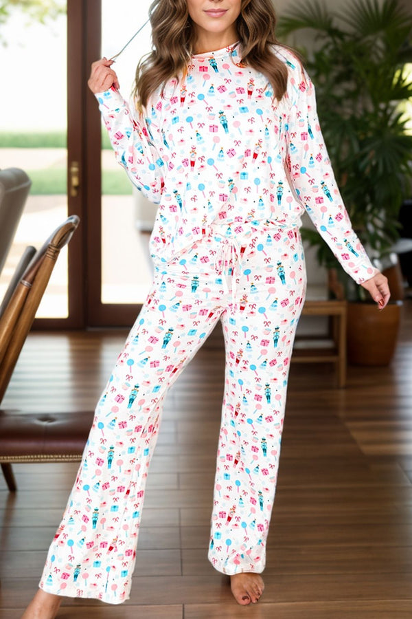 Nutcracker Print Jogger Set Pajama