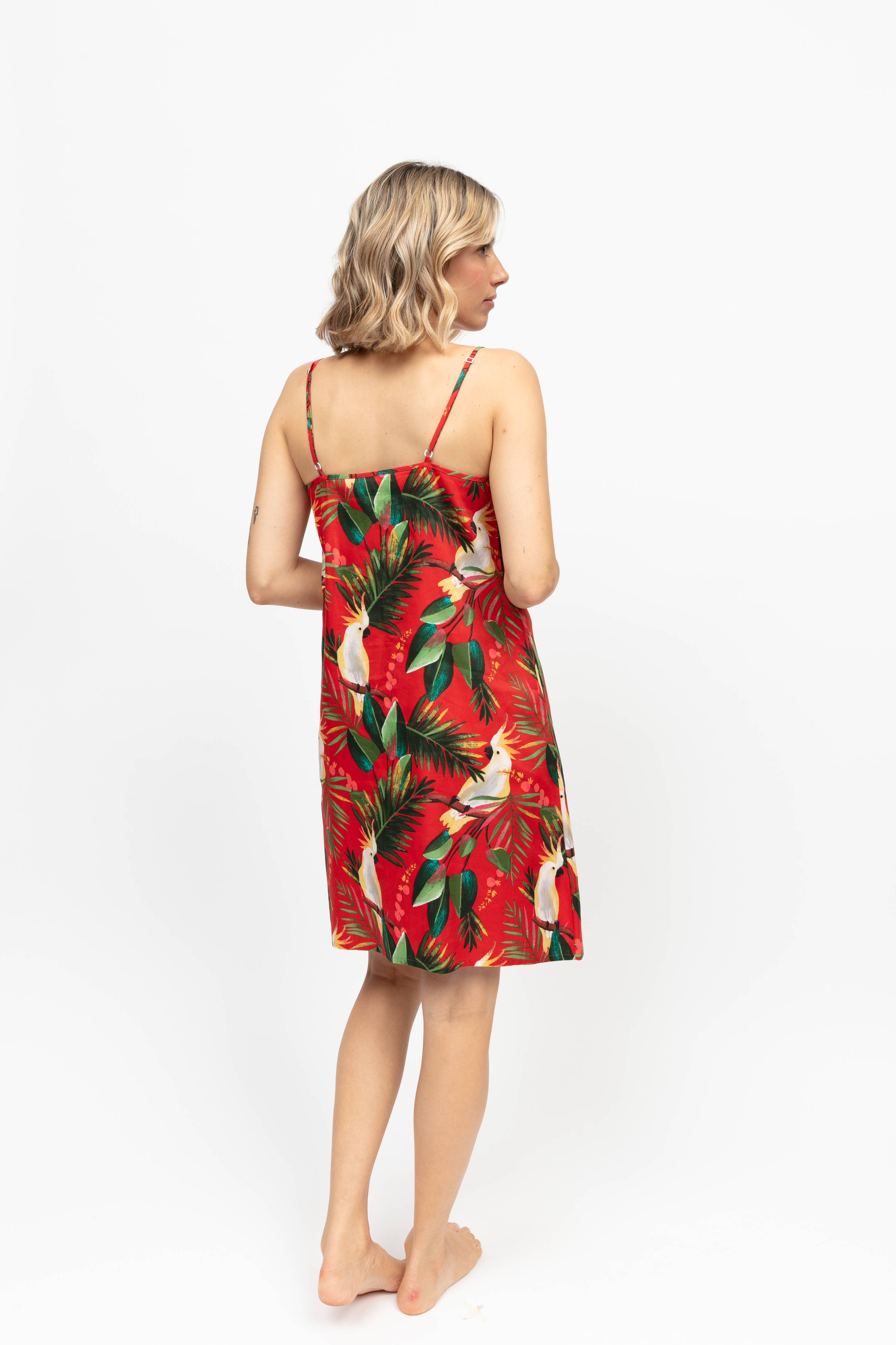 Cyberjammies Tara Parrot Print Strappy Short Nightdress