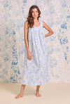 Eileen West Lawn - The "Eileen" Aqua Bloom Cotton Lawn Ballet Nightgown