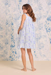 Eileen West Lawn - The "Eileen" Aqua Bloom Cotton Lawn Short Chemise Nightgown