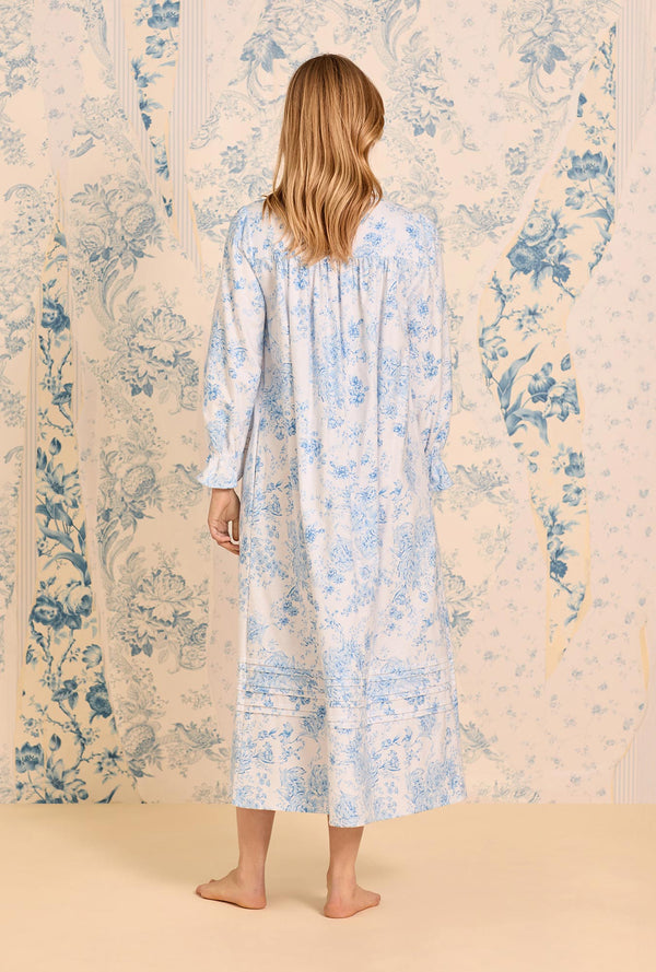 Eileen West Cotton Flannel Long Nightgown Chateau Bloom