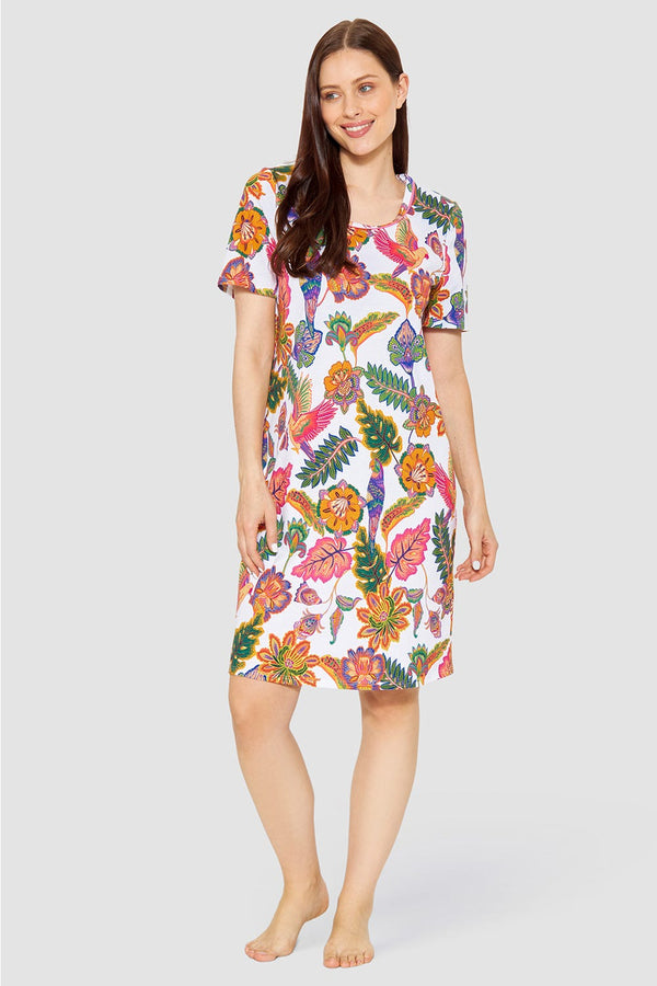 Rosch Tropical Print Cotton Nightgown Lounger