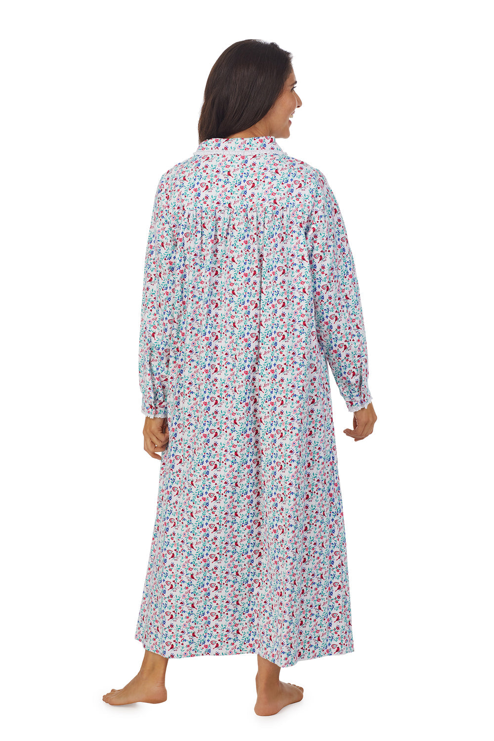 Lanz of Salzburg Peter Pan Collar Flannel Cotton Nightgown