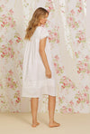 Eileen West Iconic White Lawn  Cotton Cap Sleeve Nightgown