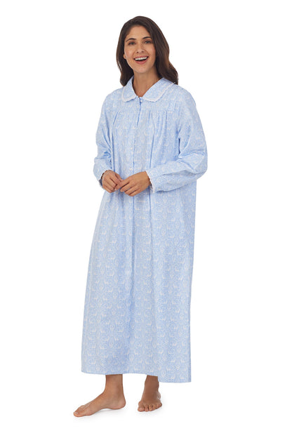 Lanz of Salzburg Peter Pan Collar Flannel Cotton Nightgown