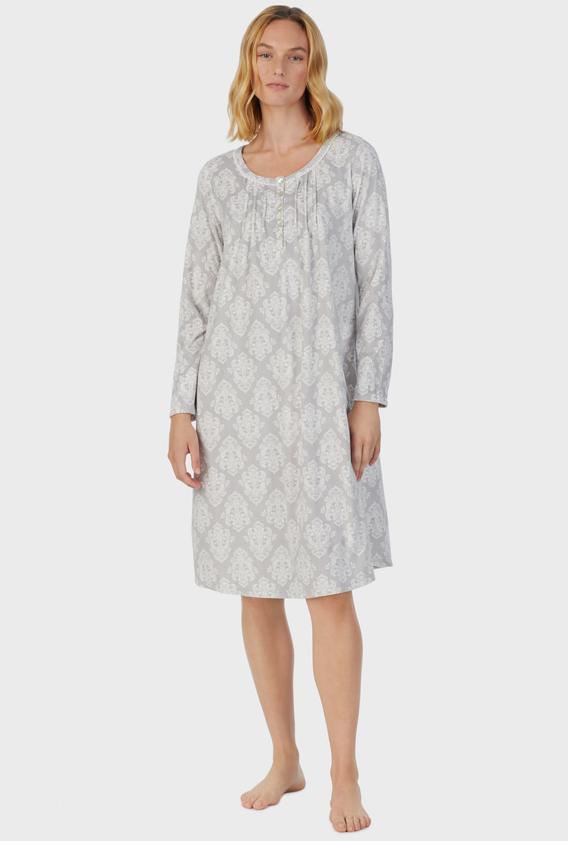 Icy Damask Fleece Nightgown