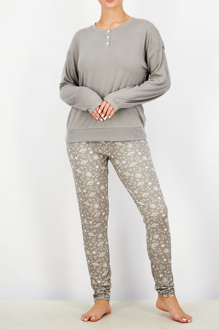 Kensie Jersey Knit Lounge Pajamas