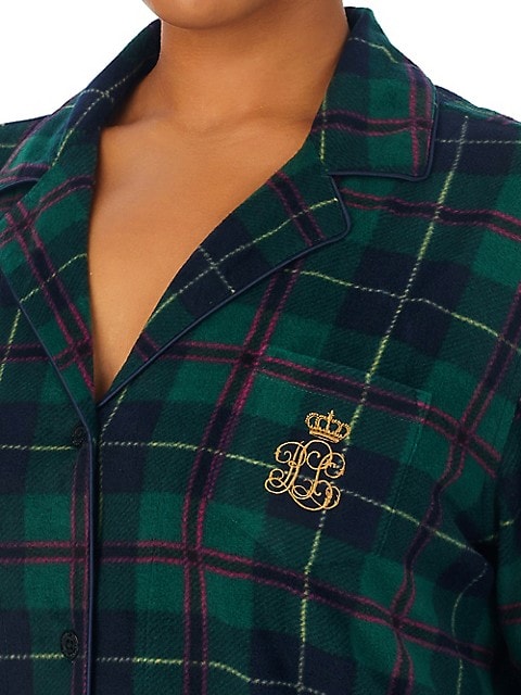 Lauren Ralph Lauren Plaid Flannel Nightshirt