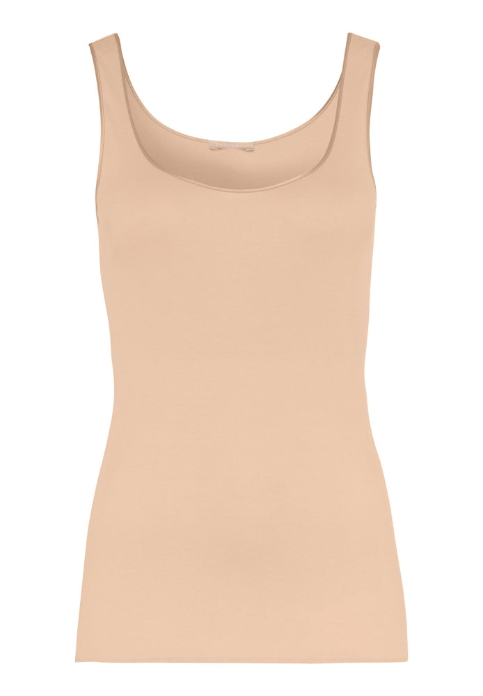 HANRO Cotton Seamless Round Neck Cotton Tank Top