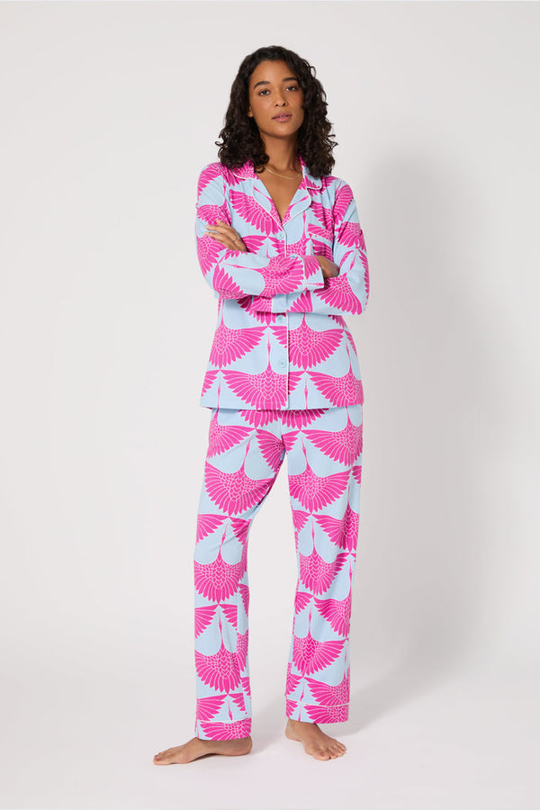 Bedhead x Trina Turk Organic Cotton Pajamas - Cranes