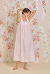 Eileen West Lawn - The Eileen Cotton Dobby Stripe Nightgown