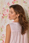 Eileen West Lawn - The Eileen Cotton Dobby Stripe Nightgown