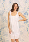Eileen West - The Eileen Lawn Cotton Dobby Stripe Short Nightgown