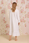 Eileen West Heritage Cotton Flannel Embroidery High Neck Ballet Length Nightgown