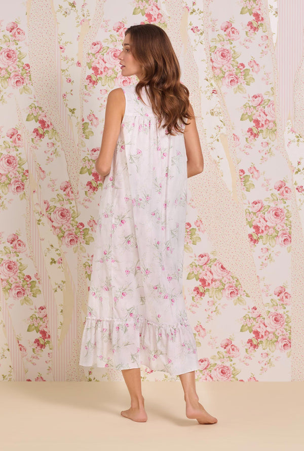 Eileen West Lawn Cotton Nightgown - "The Eileen" Vintage Bouquet