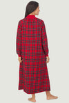 Lanz of Salzburg High Neck Flannel Cotton Nightgown