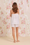 Eileen West - Rosebud Sprig Cotton Lawn Swiss Dot Shorts Set Pajama