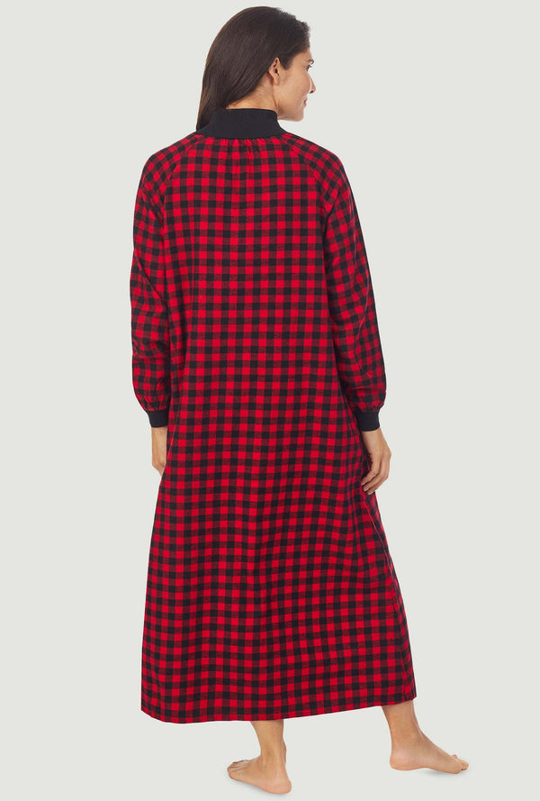 Lanz of Salzburg High Neck Flannel Cotton Nightgown