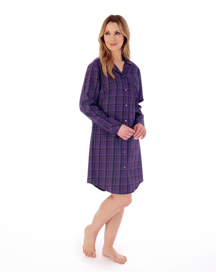 Lawn Cotton Plaid Nightshirt