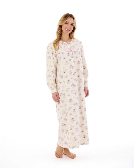 Floral Printed Luxury Flannel Nightdress