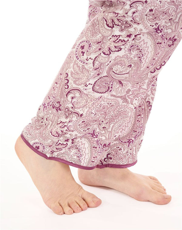 Slenderella Paisley Print Tailored Pyjama