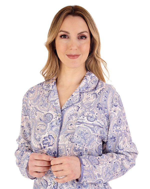 Slenderella Paisley Print Tailored Pyjama