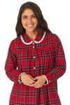 Lanz of Salzburg Peter Pan Collar Flannel Cotton Nightgown